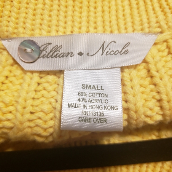 Jillian & Nicole Women's Cable Knit Three Snap Cardigan Sweater - Picture 7 of 8